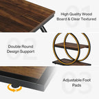 Mesa auxiliar con 3 estantes de almacenamiento, mesa lateral estrecha de madera