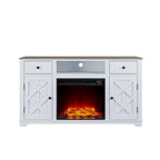 Farmhouse TV Stand with Fireplace for up to 65 TV - 60W x 33H x 15.5D