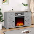 Farmhouse TV Stand with Fireplace for up to 65 TV - 60W x 33H x 15.5D