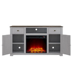 Farmhouse TV Stand with Fireplace for up to 65 TV - 60W x 33H x 15.5D