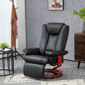 Swivel Recliner Chair, PU Leather Reclining Chair for Living Room, Modern Recliner Sofa with Footrest