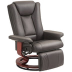 Drehbarer Relaxsessel, Relaxsessel aus PU-Leder für das Wohnzimmer, modernes Relaxsofa mit Fußstütze