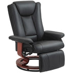 Drehbarer Relaxsessel, Relaxsessel aus PU-Leder für das Wohnzimmer, modernes Relaxsofa mit Fußstütze