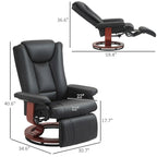 Drehbarer Relaxsessel, Relaxsessel aus PU-Leder für das Wohnzimmer, modernes Relaxsofa mit Fußstütze