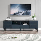 Stilvoller 70-Zoll-TV-Ständer mit marmorierter Oberseite - 70 Zoll breit