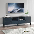 Stilvoller 70-Zoll-TV-Ständer mit marmorierter Oberseite - 70 Zoll breit