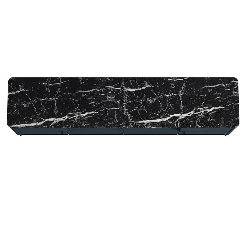 Stylish 70-Inch TV Stand with Marble-Printed Top - 70 in Width
