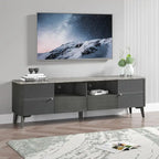 Stilvoller 70-Zoll-TV-Ständer mit marmorierter Oberseite - 70 Zoll breit