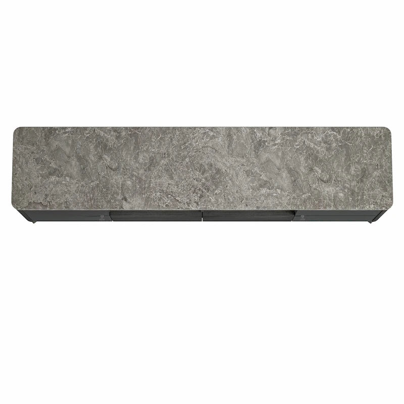 Stylish 70-Inch TV Stand with Marble-Printed Top - 70 in Width