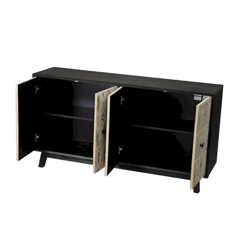 Doors Vintage Sideboard,Freestanding Sideboard Storage Cabinet