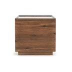 Tavolino laterale in legno marrone