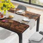 71 Inches Industrial Dining Table for 4-6 - 70.9 L x 35.4 W x 30.3 H